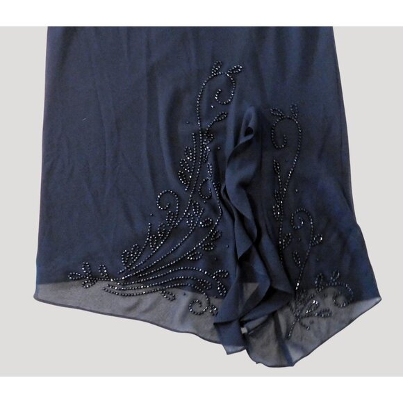 R&M Richards Black Beaded Formal Dress & Jacket Set Size 14 Elegant - Picture 10 of 14